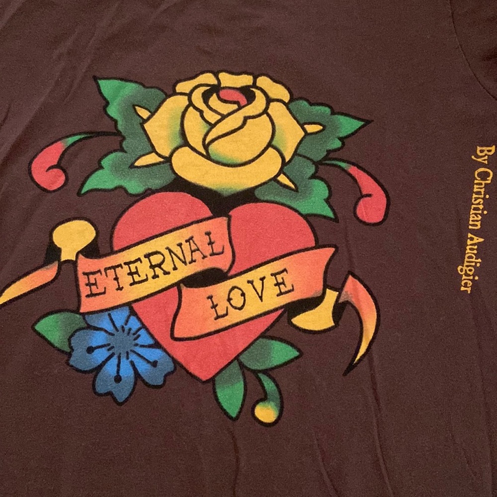 BROWN ED HARDY LONG SLEEVE SHIRT IN PERFECT CONDITION ‼️‼️‼️